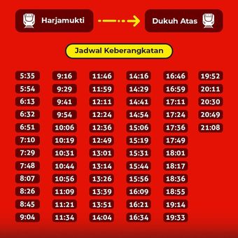 Jadwal LRT Jabodebek libur Lebaran 2024 Stasiun Harjamukti ke Stasiun Dukuh Atas.