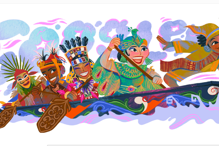 Google Doodle HUT ke-77 RI dibuat oleh ilustrator asal Bandung, Wastana Haikal,