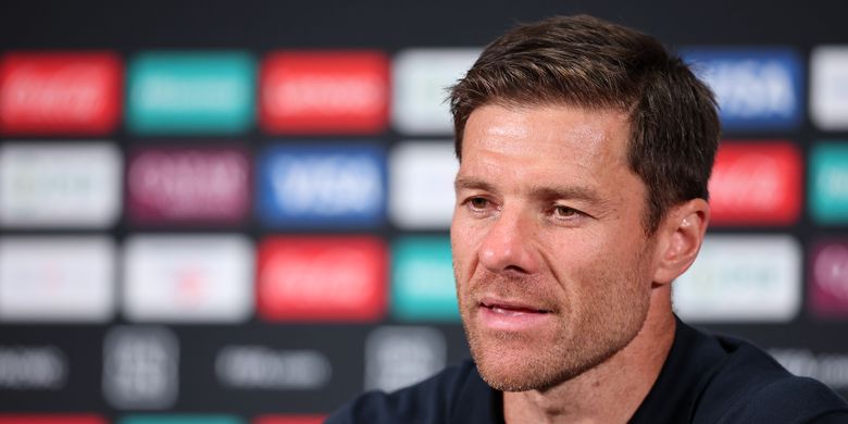 Xabi Alonso, Pelatih Kepala Real Madrid C.F, berbicara kepada media dalam konferensi pers pasca pertandingan semifinal Piala Dunia Antarklub FIFA 2025 antara Paris Saint-Germain dan Real Madrid CF di Stadion MetLife pada 9 Juli 2025 di East Rutherford, New Jersey.