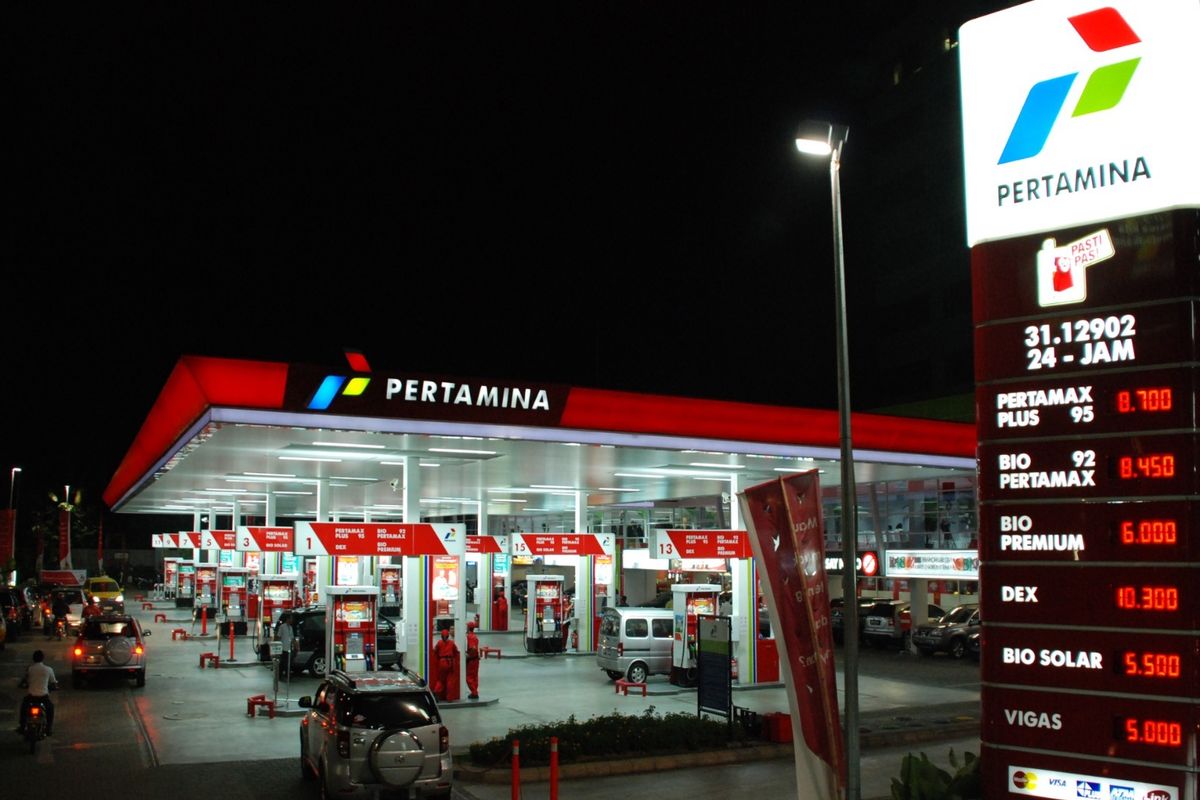 Ilustrasi SPBU Pertamina. Harga BBM di SPBU Pertamina turun per 1 Mei 2025. 