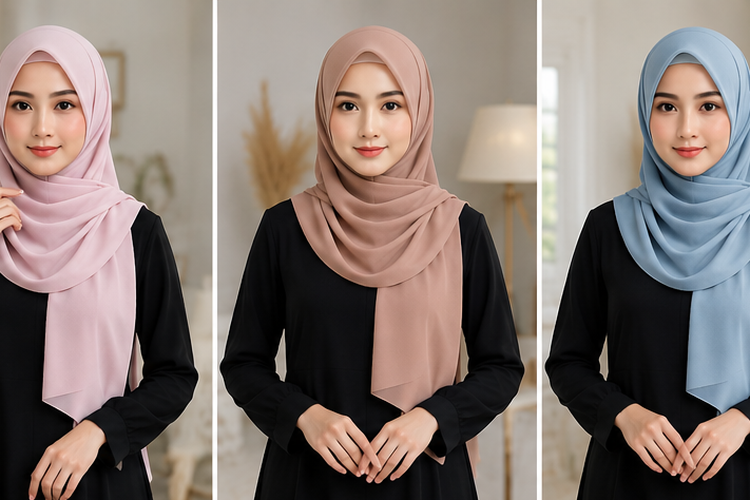 Inspirasi warna jilbab yang cocok dipadukan dengan gamis hitam, mulai dari nuansa netral, soft, earthy, hingga bold yang elegan.
