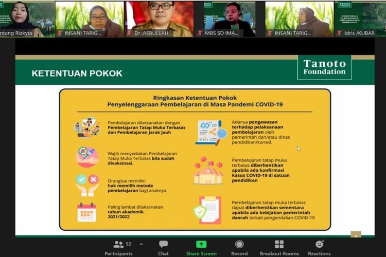 Sekitar 800 fasilitator guru dan kepala sekolah dilatih Tanoto Foundation menyelenggarakan pembelajaran di masa pandemi Covid-19 untuk mengatasi learning loss.