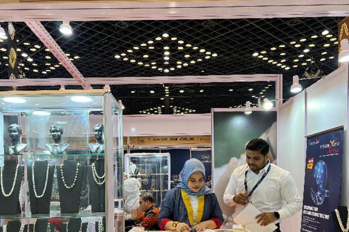 pameran International 15th Jewellery and Gem Hyderabad di Chennai, India. 