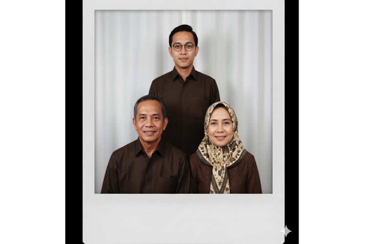 Ilustrasi foto polaroid Gemini AI dengan orang tua yang sudah meninggal.
