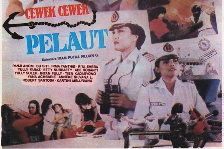 Poster film Indonesia jadul Cewek-Cewek Pelaut (1988)
