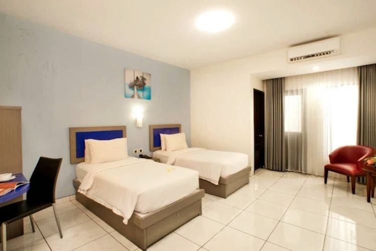 Ilustrasi kamar hotel. 