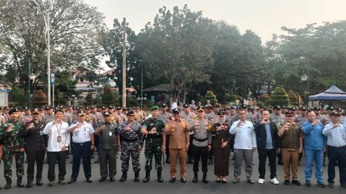 Apel Pasukan Pengamanan Pilkada 2024, Wali Kota Helldy Apresiasi Kesiapan Polres Cilegon