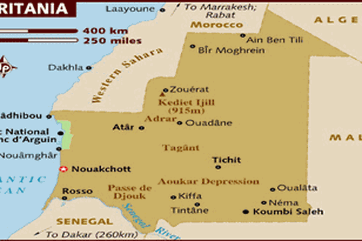 Peta Mauritania