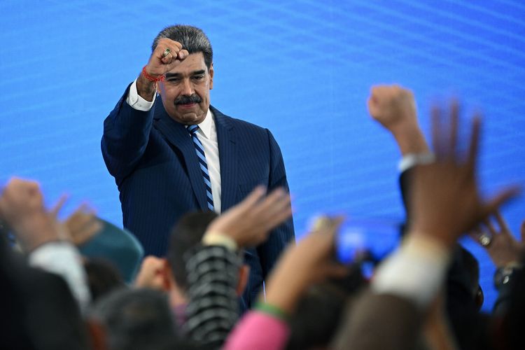 Presiden Venezuela Nicolas Maduro dalam pertemuan di Eurobuilding Hotel, Caracas, 14 November 2025.