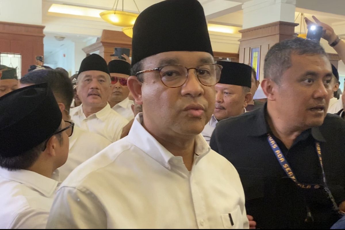 Anies Baswedan usai mengikuti deklarasi dengan Muhaimin Iskandar