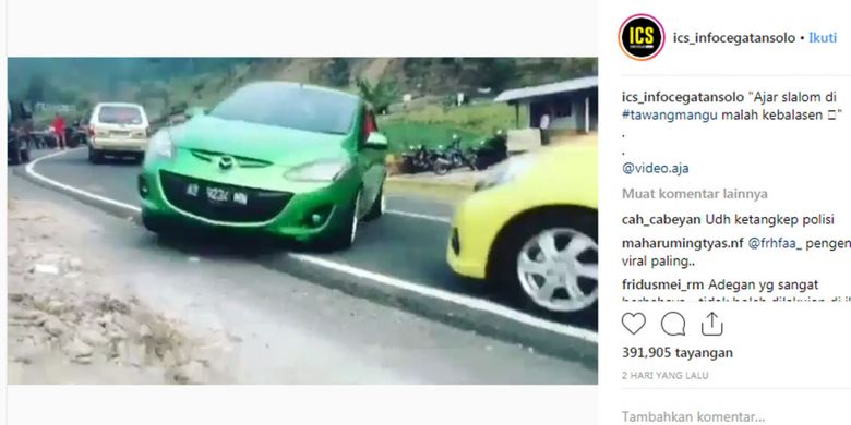 Video viral gagal drifting.