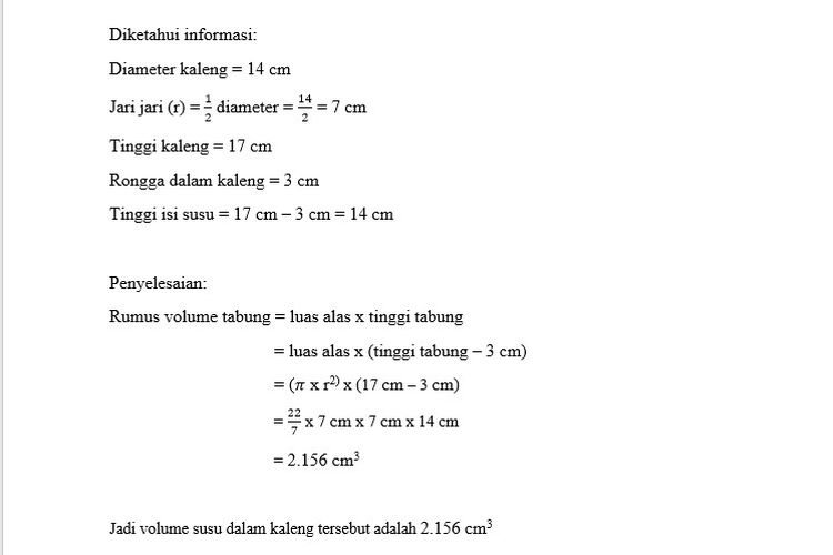 Langkah-langkah penyelesaian.