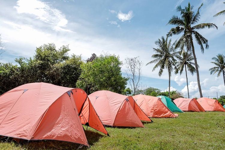 Glamping Kelana di Desa Kuta, Kabupaten Lombok Tengah, NTB, dipersiapkan untuk perhelatan MotoGP Mandalika 2022.