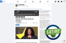 Beredar Konten Satire soal Oprah Winfrey Jadi Narapidana di Guantanamo