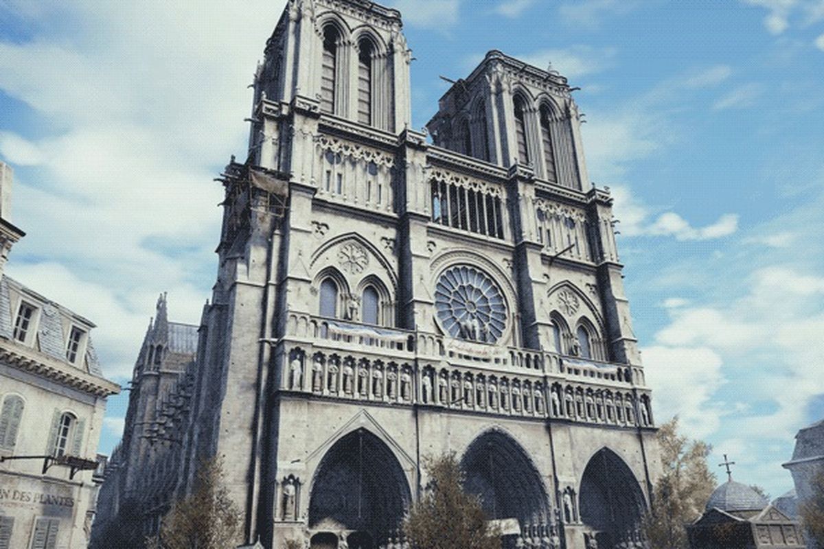 Katedral Notre Dame dalam game Assassins Creed