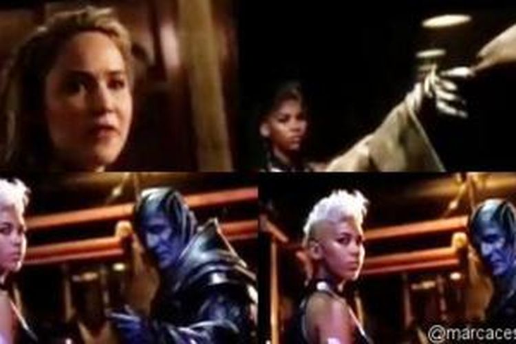 Salah satu adegan dalam X-Men: Apocalypse menampilkan Storm bersama Apocalypse.