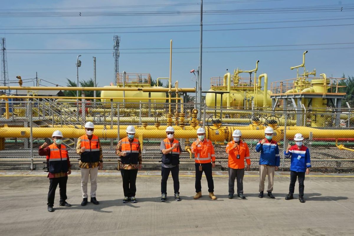 PT Perusahaan Gas Negara Tbk (PGN) meresmikan Jumperline Tambak Lorok, Semarang, Jawa Tengah.