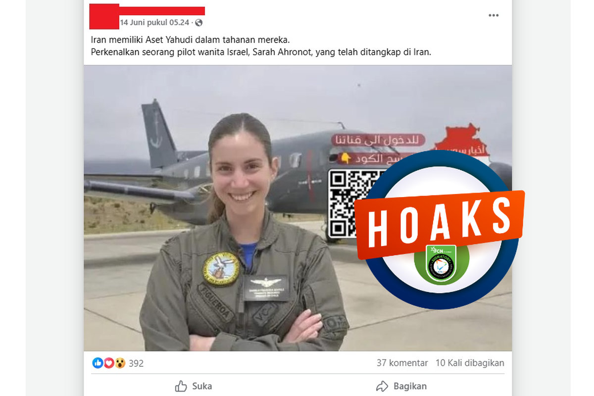 Foto yang diklaim menampilkan pilot militer Israel yang ditangkap Iran