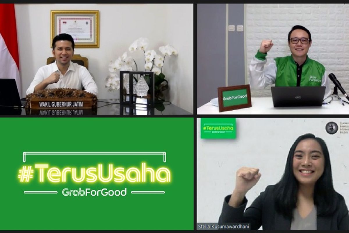 Program #TerusUsaha milik Grab diluncurkan di Jawa Timur, Selasa (18/8/2020).