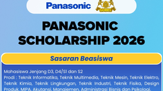 Beasiswa Panasonic Asia 2026, Terbuka bagi Mahasiswa D3, D4, S1 dan S2
