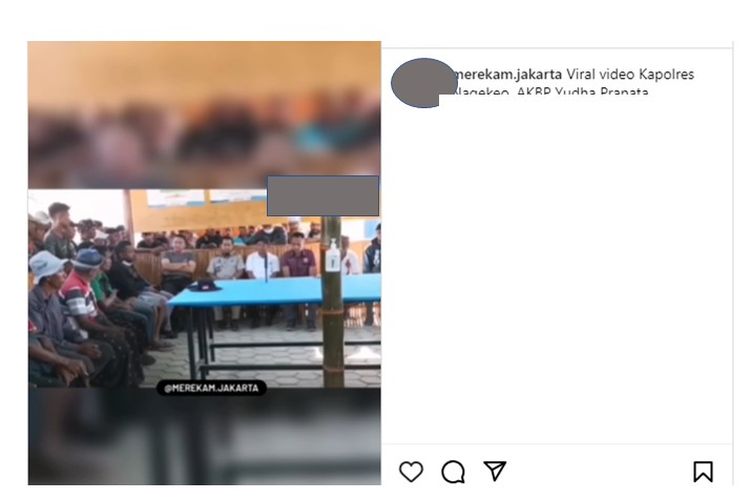 Video viral Kapolres Nagekeo dinarasikan sedang intimidasi warga dengan tancapkan sangkur ke meja