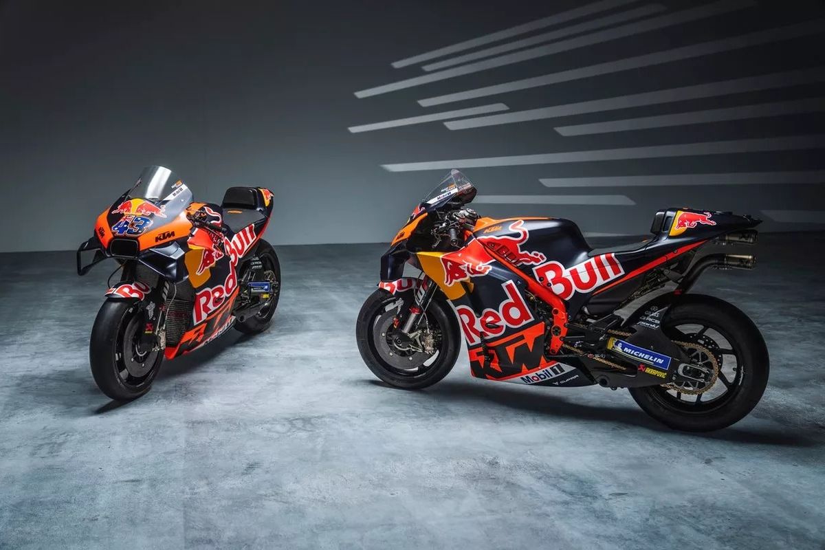 Livery tim Red Bull KTM untuk MotoGP 2023 yang diperkuat Brad Binder dan Jack Miller