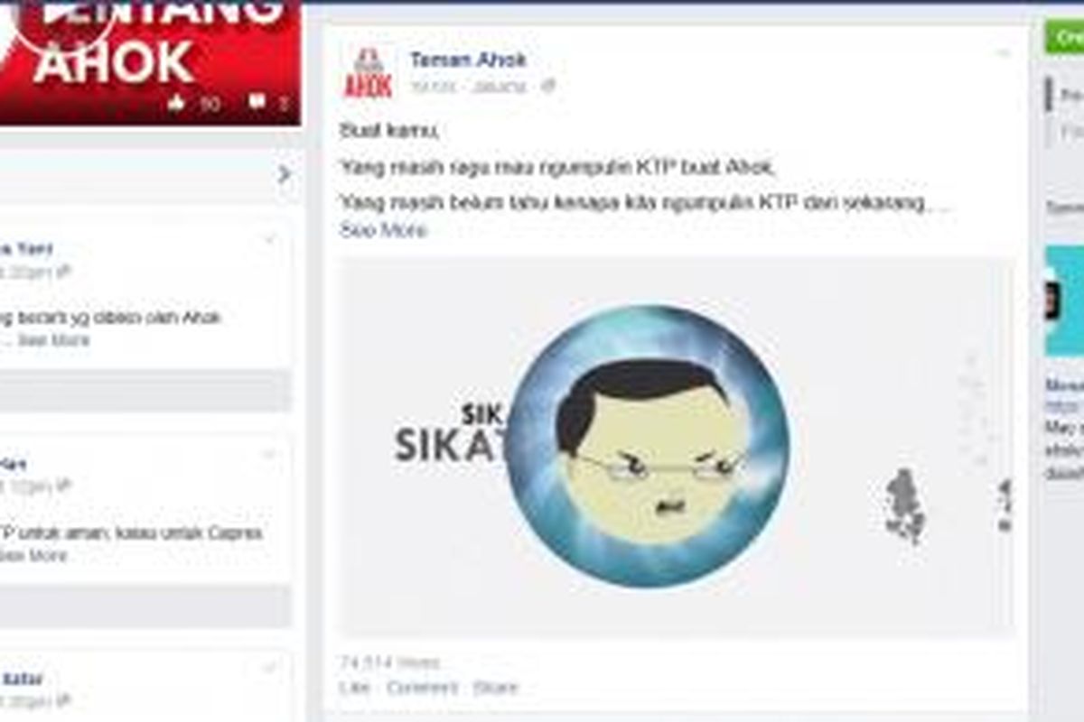 Facebook Teman Ahok.