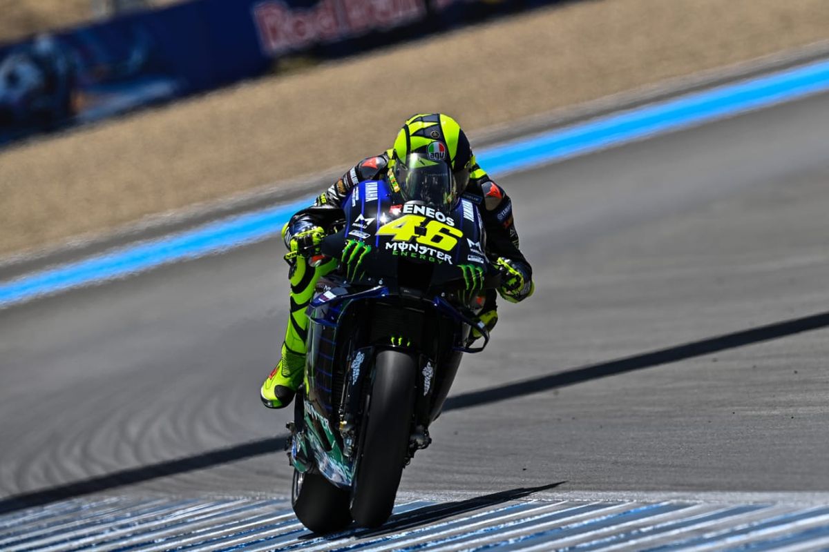 Valentino Rossi saat berlaga di GP Jerez 2020