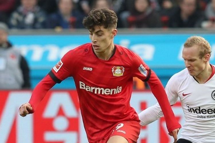 Gelandang Bayern Leverkusen, Kai Havertz.