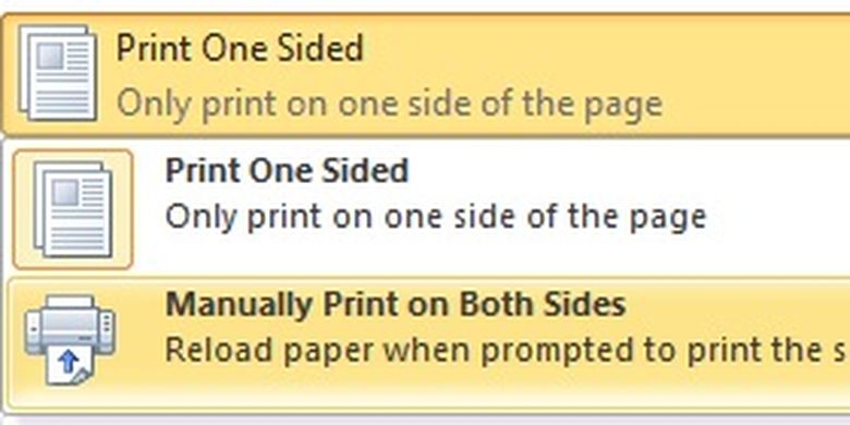 Cara mencetak dokumen duplex secara manual