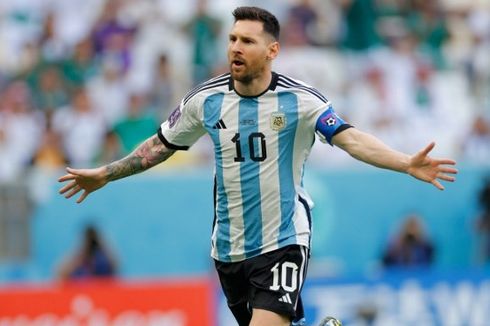 HT Argentina Vs Arab Saudi: Messi Cetak Gol dan Sejarah, Tim Tango Unggul 1-0