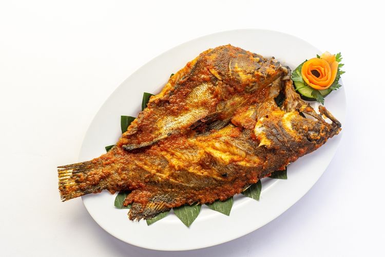 Ilustrasi ikan bakar.