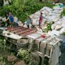 Hendak Ganjal Ban Truk Trontonnya yang Tak Kuat Menanjak, Kernet Tewas Ditabrak Truk Lain