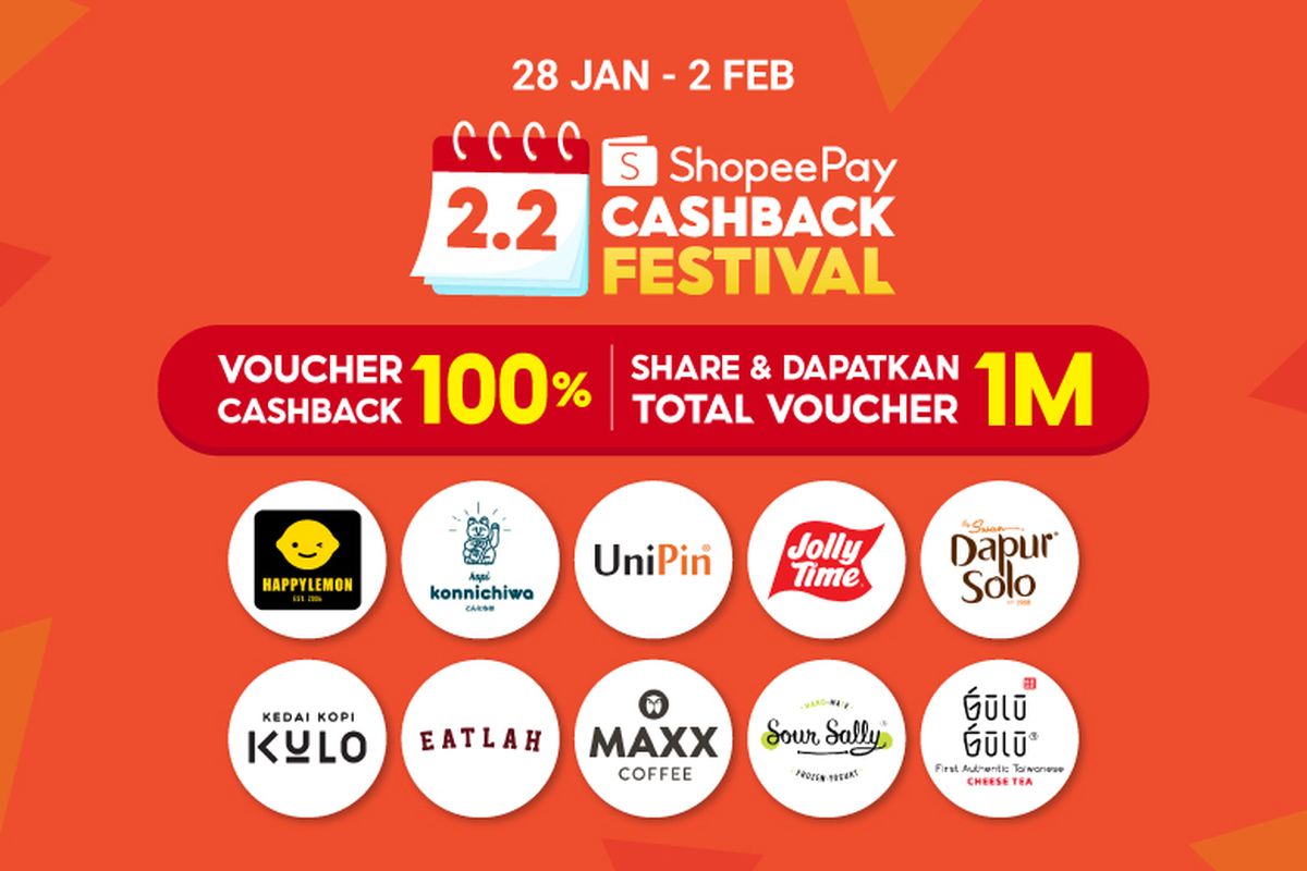 ShopeePay menghadirkan kampanye 2.2 ShopeePay Cashback Festival