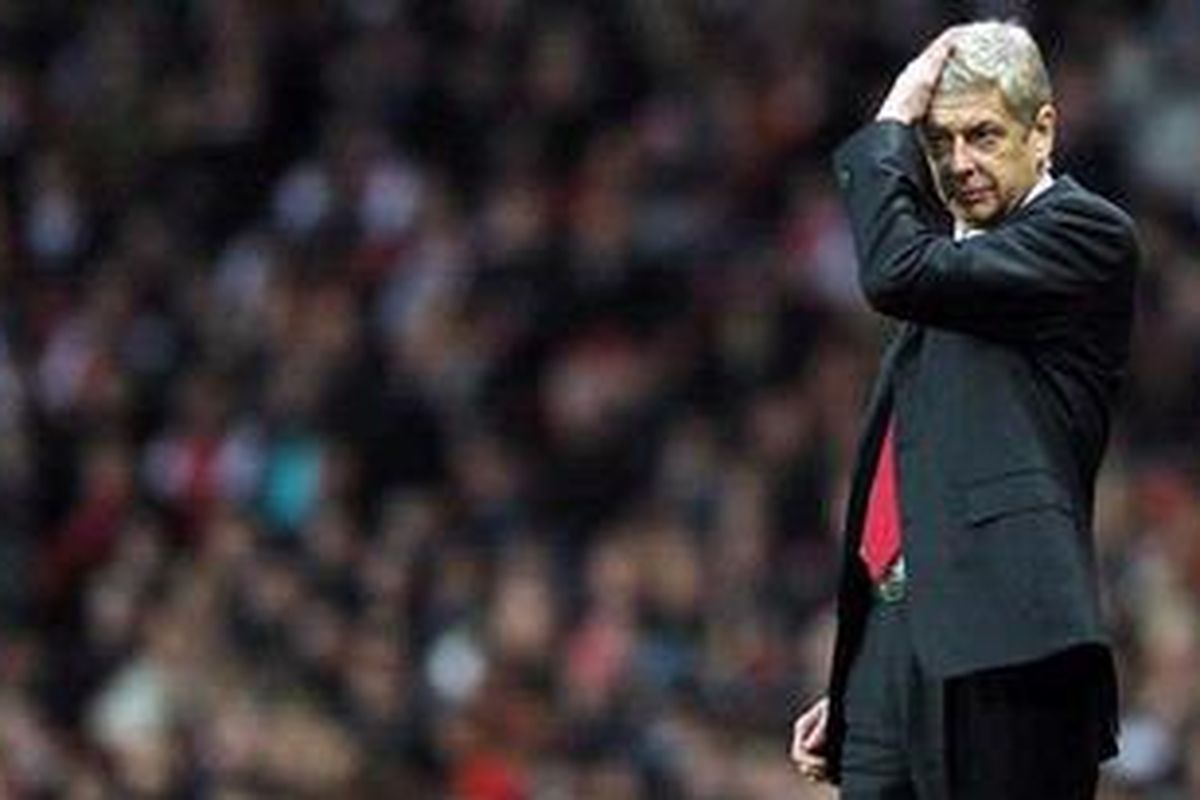 Pelatih Arsenal Arsene Wenger.