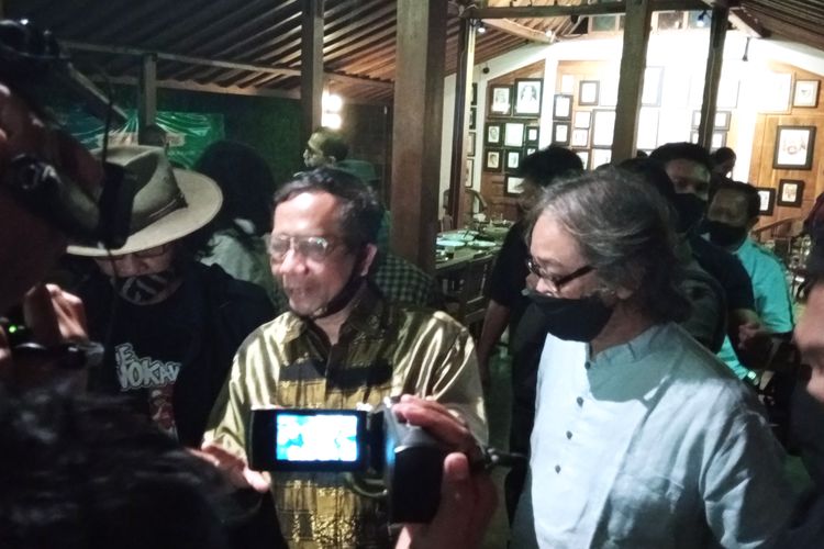 Mahfud saat ditemui wartawan di Yogyakarta