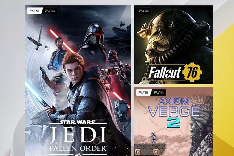 Daftar game gratis PS Plus Januari 2023 meliputi Star Wars Jedi: Fallen order, Fallout 76, dan Axiom Verge 2.