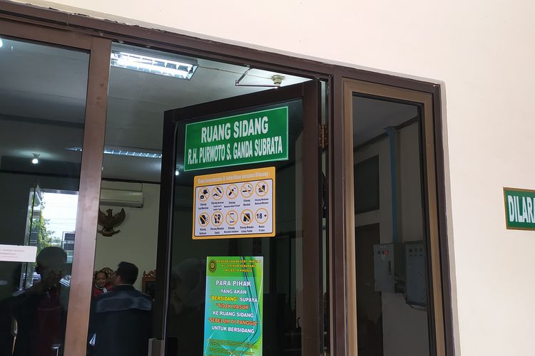 Ruang persidangan penipuan oknum Bhayangkari di Kota Semarang, Selasa (19/4/2022)