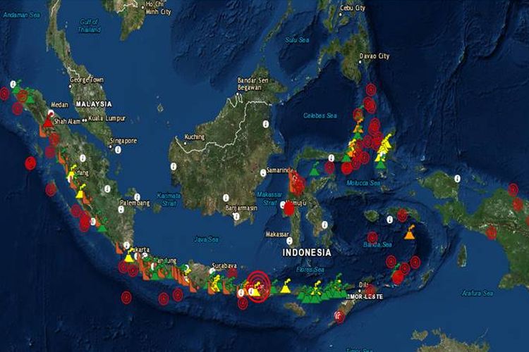 Tampilan situs magma Indonesia milik PVMBG Kementerian ESDM