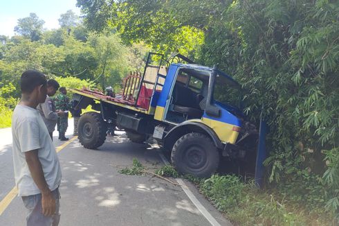 Polisi: Truk yang Ditumpangi Wakil Bupati TTS Tabrak Tebing karena Rem Blong