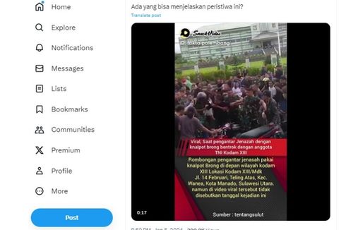 Viral, Video Bentrok TNI-Rombongan Pengiring Jenazah di Manado, Ini Kata Kadispenad