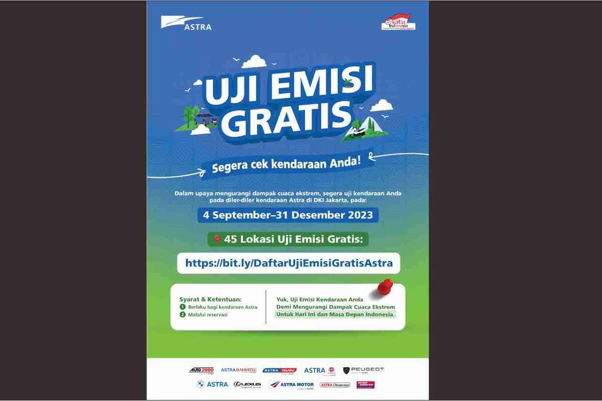 Uji emisi gratis Astra