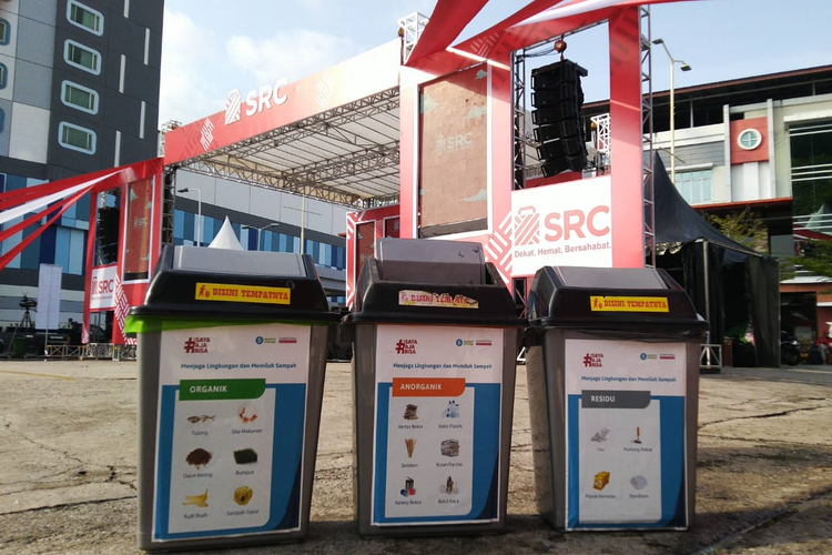 Waste4Change menyediakan 3 kategori pemilahan sampah di lokasi acara Sampoerna Retail Community (SRC) yang telah dilakukan sepanjang November-Desember 2019 lalu