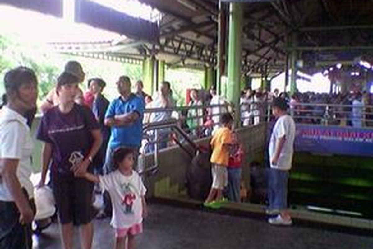 Stasiun Gambir mulai sepi di H-2 Lebaran, Senin (29/9).