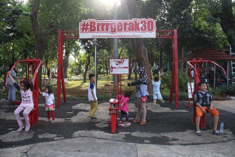 Spot olahraga di taman kota di wilayah DKI Jakarta yang sudah direvitalisasi.