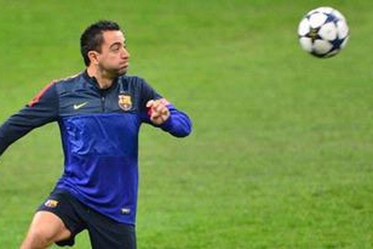 Gelandang Barcelona, Xavi Hernandez.