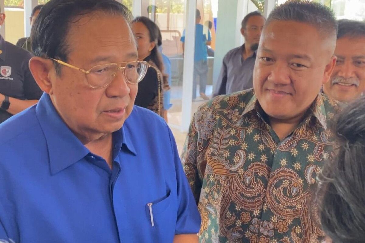 SBY saat berbincang dengan perwakilan Petani di Hotel Santika, Logandeng, Kapanewon Playen, Gunungkidul. Jumat (15/12/2023)