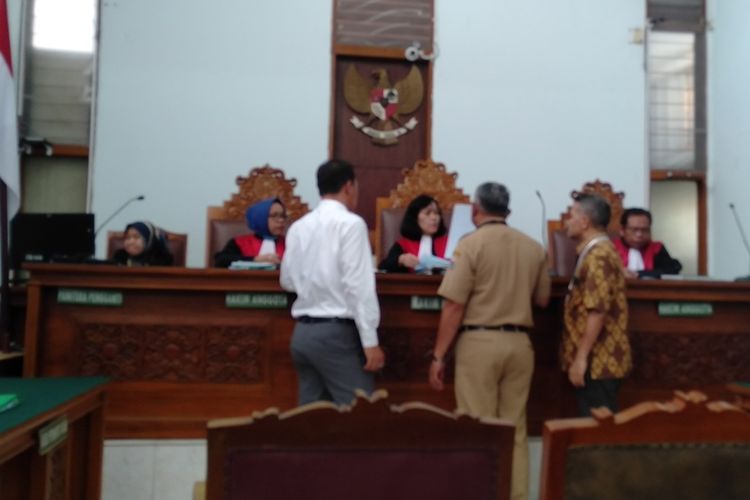 Sidang gugatan orangtua lawan SMA Kolese Gonzaga di Pengadilan Negeri Jakarta Selatan, Senin (4/11/2019)