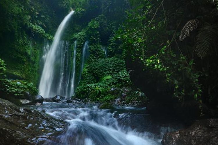 Air Terjun Tiu Kelep di Senaru, Kabupaten Lombok Utara, Nusa Tenggara Barat.