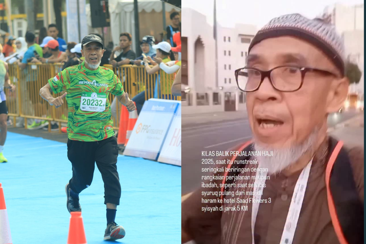 Tak Ingin Runstreak Putus, Pria 63 Tahun Ini Tetap Lari Selama 42 Hari Ibadah Haji